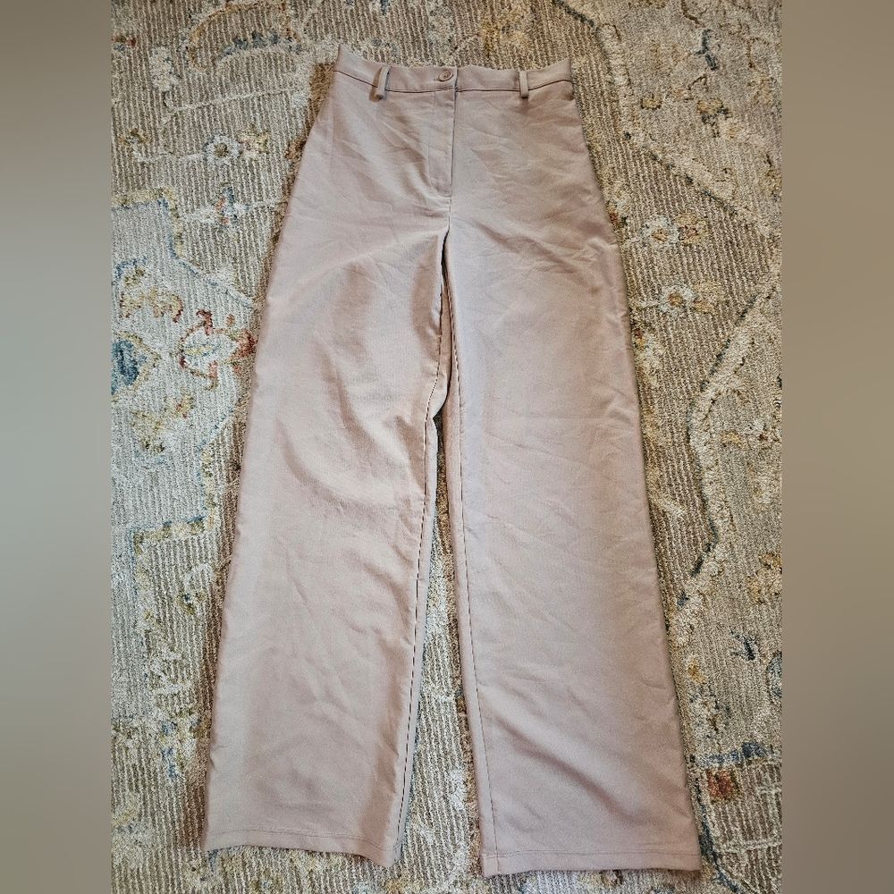 Altar'd State Tan, Light Weight Trouser Pants With Striaght Leg Sz Med And 33" I